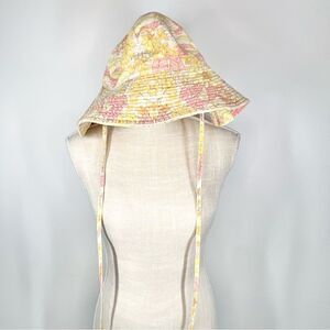 American Eagle AE Road Tripper Bucket Hat Yellow Floral O/S EUC